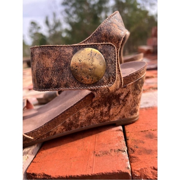 Taos Carousel marbled leather wedge size 8-8 1/2 - Picture 9 of 16